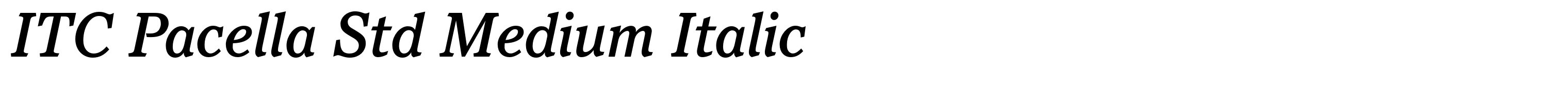 ITC Pacella Std Medium Italic